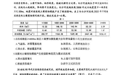 重庆市高2025届学业质量调研抽测（第三次）地理_2025年5月_250518重庆市高2025届学业质量调研抽测（第三次）（九龙坡三诊）（全科）