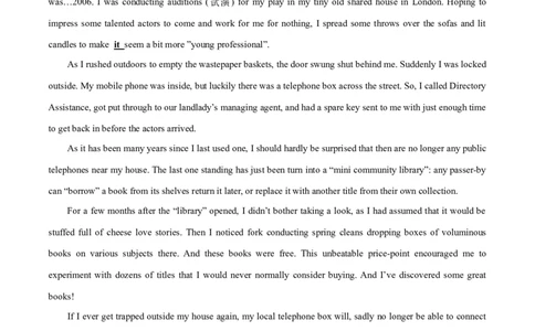 专题13阅读理解记叙文（学生卷）--十年（2015-2024）高考真题英语分项汇编（全国通用）_近10年高考真题汇编（必刷）_十年（2014-2024）高考英语真题分类汇编（全国通用）