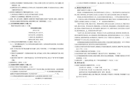 百师联盟2025届高三上学期仿真模拟（一）语文PDF版含解析_11月_241105百师联盟2025届高三上学期仿真模拟（一）