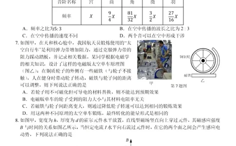 七彩阳光高三上(开学考)-物理试题+答案(1)_2023年9月_029月合集_2024届浙江省七彩阳光高三上学期返校联考