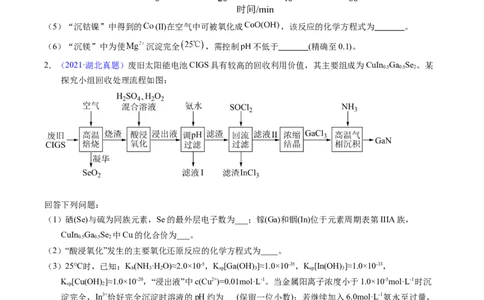 专题95工艺流程&mdash;&mdash;污染处理载体（原卷卷）_近10年高考真题汇编（必刷）_十年（2014-2024）高考化学真题分项汇编（全国通用）_十年（2014-2023）高考化学真题分项汇编（全国通用）