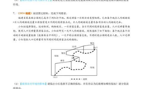 专题14资源、环境与国家安全2024年高考真题和模拟题地理分类汇编（学生卷）_近10年高考真题汇编（必刷）_十年（2014-2024）高考地理真题分项汇编（全国通用）