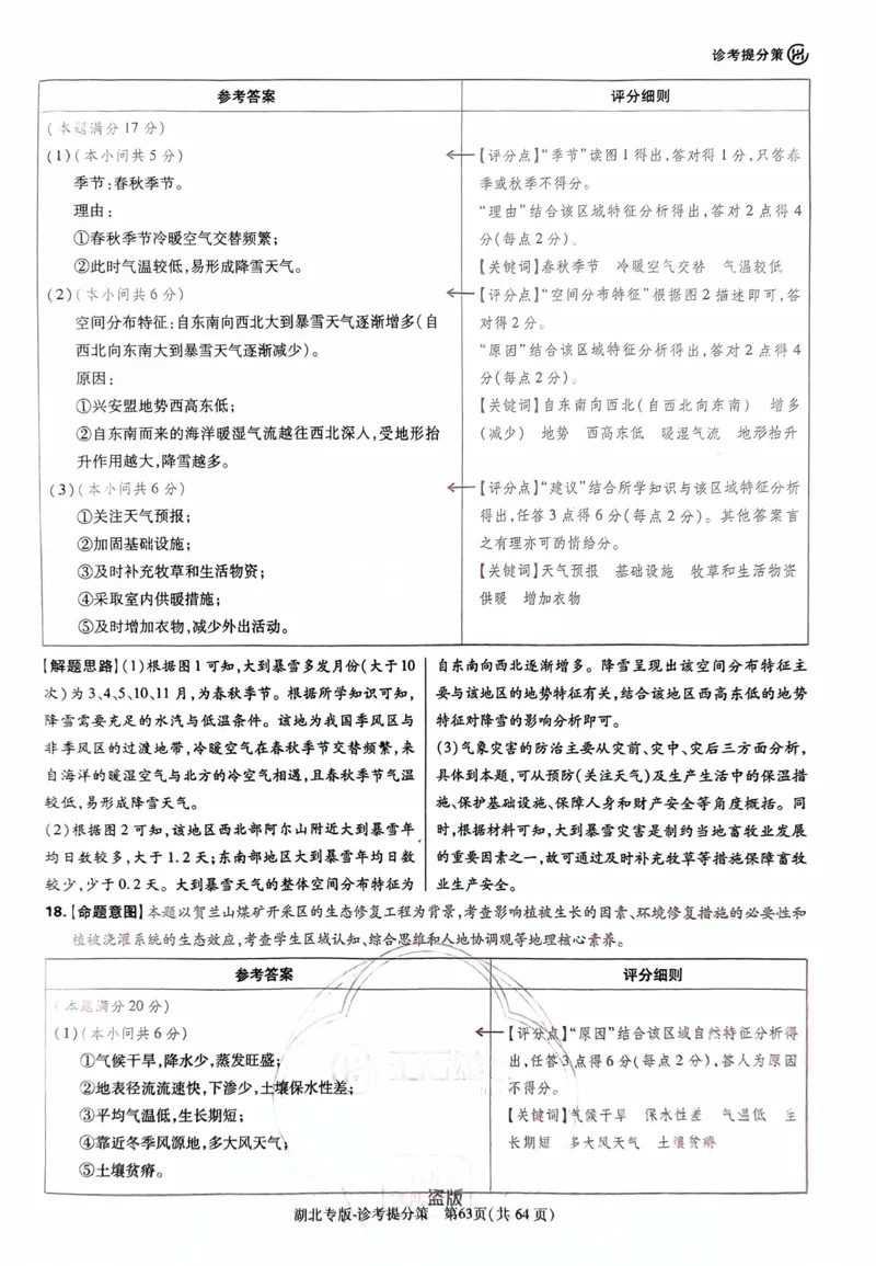 地理答案_2024高考押题卷_22024王hou雄_16王后雄押题_2024年王后雄高考押题预测卷（湖北专版）_地理