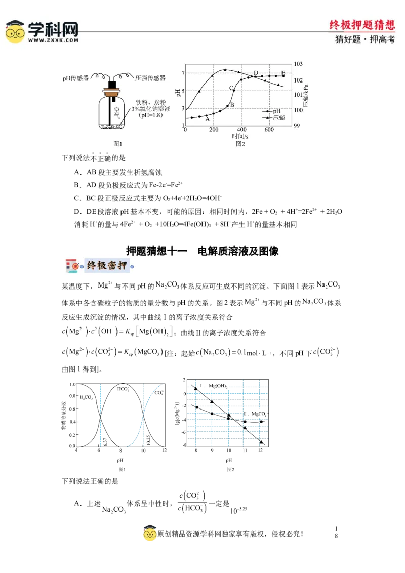 化学-2024年高考终极押题猜想（原卷版）_2024高考押题卷_62024学科网全系列_212024年高考终极押题猜想_化学-2024年高考终极押题猜想