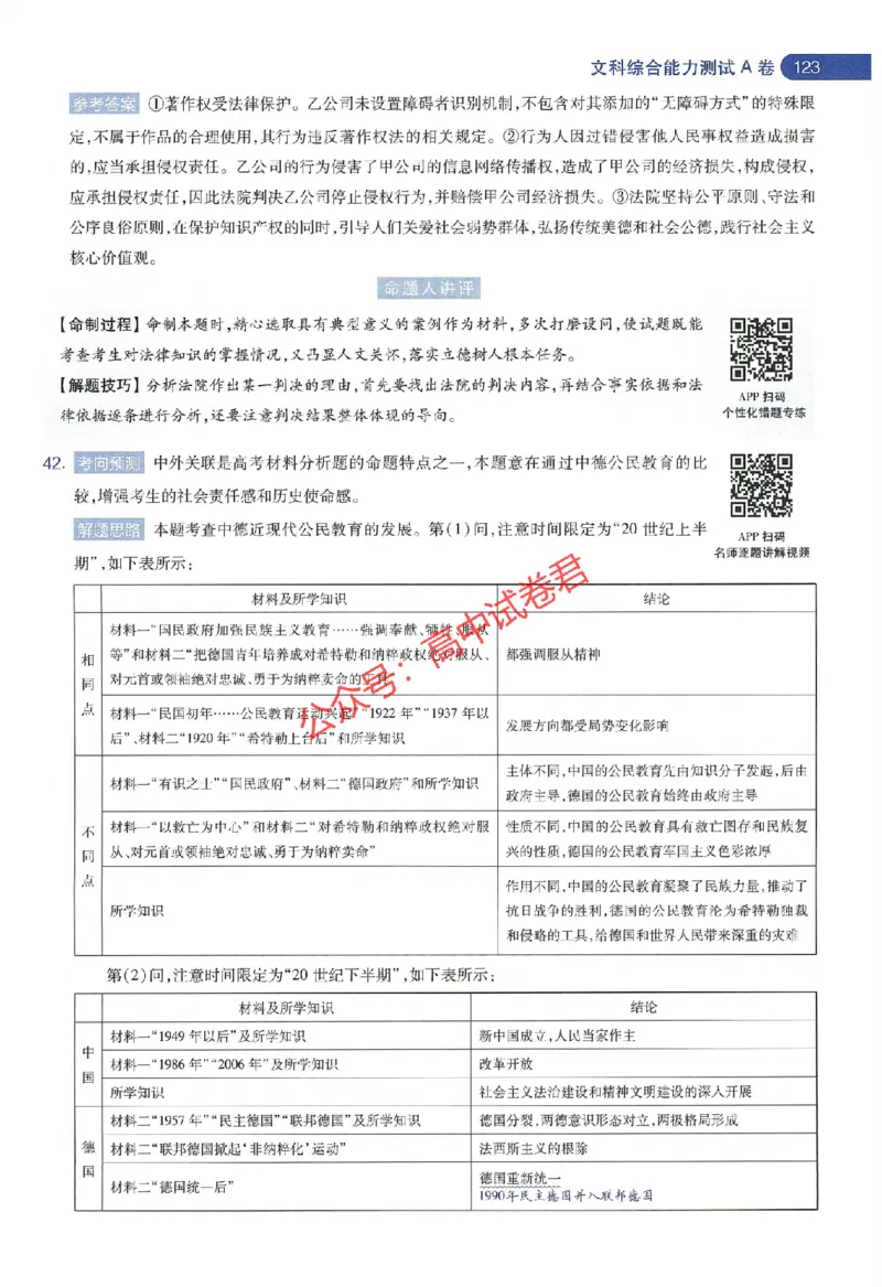 天星教育2024年高考临考预测押题密卷新教材全国版文科卷命题人360度详解全息手册_1_2024高考押题卷_12024天星全系列_@@@天星临考押题密卷汇总重复