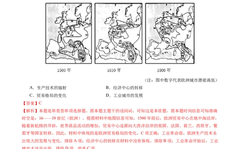 专题14工业革命与马克思主义的诞生（解析卷）_近10年高考真题汇编（必刷）_十年（2014-2024）高考历史真题分项汇编（全国通用）_十年（2014-2023）高考历史真题分项汇编（全国通用）