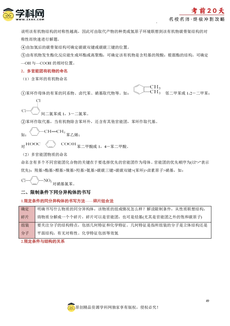 化学（一）-2024年高考考前20天终极冲刺攻略_2024高考押题卷_62024学科网全系列_20学科网高考考前终极攻略_化学-2024年高考考前20天终极冲刺攻略