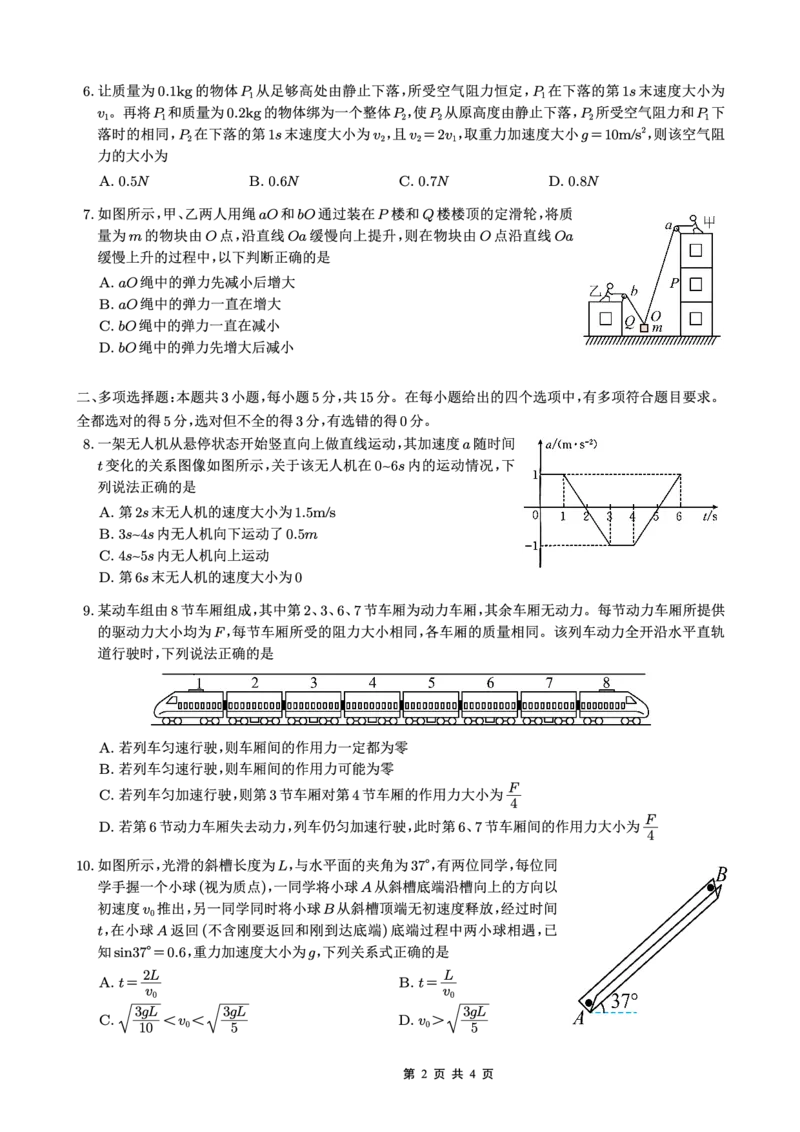 重庆市好教育联盟2026届高三（上）10月联考+物理_2025年10月_251016重庆市金太阳好教育联盟2026届高三10月联考（26-65C）（全科）