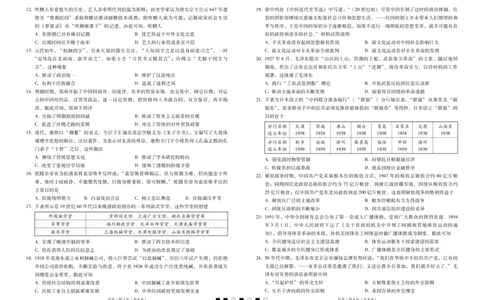 2024届云南三校高考备考实用性联考卷（一）历史(1)_2023年7月_027月合集_高三试卷2024届云南省高三高考备考实用性联考卷（一）