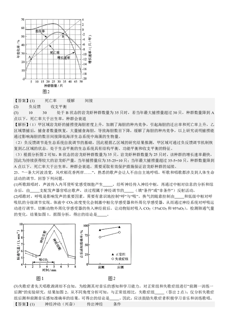 辽宁生物-答案-p_近10年高考真题汇编（必刷）_2024年高考真题_高考真题（截止6.29）_辽宁卷副科（黑龙江、辽宁、吉林）（6科全）