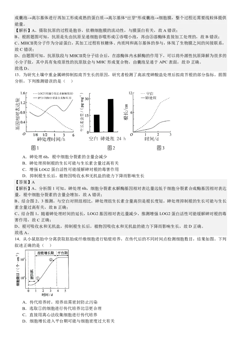 辽宁生物-答案-p_近10年高考真题汇编（必刷）_2024年高考真题_高考真题（截止6.29）_辽宁卷副科（黑龙江、辽宁、吉林）（6科全）