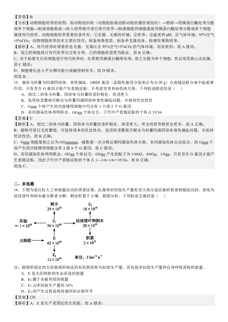 辽宁生物-答案-p_近10年高考真题汇编（必刷）_2024年高考真题_高考真题（截止6.29）_辽宁卷副科（黑龙江、辽宁、吉林）（6科全）