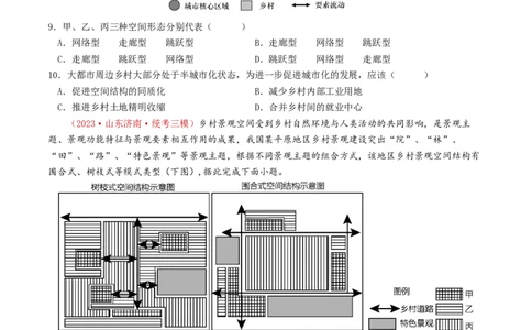 专题16城市、产业与区域发展-学易金卷：2023年高考真题和模拟题地理分项汇编（原卷卷）_近10年高考真题汇编（必刷）_十年（2014-2024）高考地理真题分项汇编（全国通用）