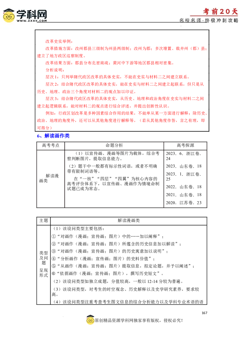 历史（三）-2024年高考考前20天终极冲刺攻略_2024高考押题卷_62024学科网全系列_21学科网高考考前终极攻略_历史-2024年高考考前20天终极冲刺攻略