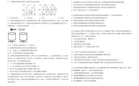 黑龙江省大庆市大庆中学2024-2025学年高三上学期10月期中考试生物PDF版含答案（可编辑）_11月_241101黑龙江省大庆市大庆中学2024-2025学年高三上学期10月期中考试