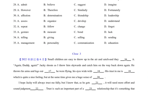 专题21完形填空说明文、议论文（学生卷）--十年（2015-2024）高考真题英语分项汇编（全国通用）_近10年高考真题汇编（必刷）_十年（2014-2024）高考英语真题分类汇编（全国通用）