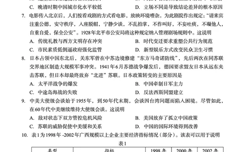 邕衡教育&middot;广西2025年5月高三模拟考历史试卷_2025年5月_2505132025届广西邕衡教育名校联盟高三下学期新高考5月全真模拟联合测试（全科）
