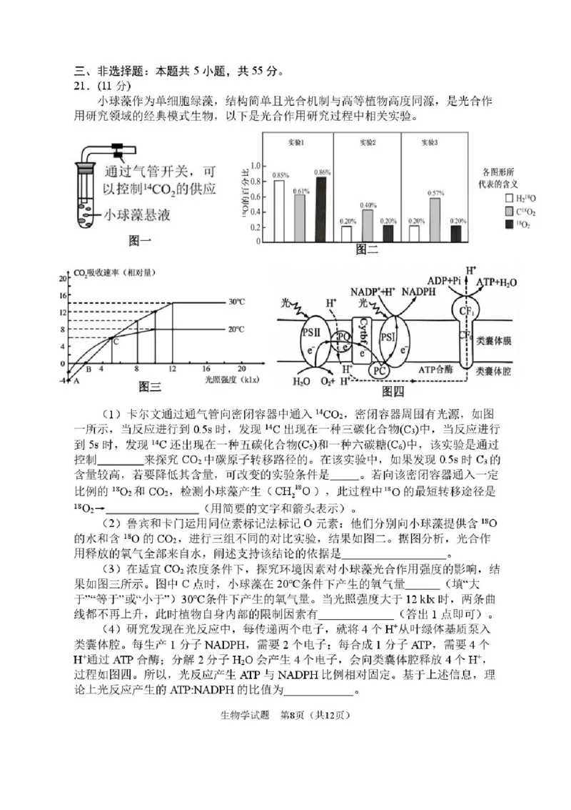 哈尔滨市第三中学2025-2026学年高三上学期期末考试生物+答案(1)_2026年1月_260114黑龙江省哈尔滨市第三中学2025-2026学年高三上学期期末考试（全）