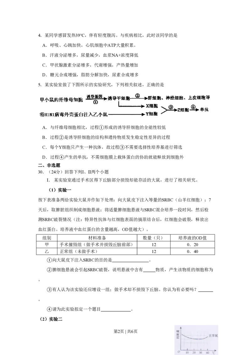 2010年高考生物试卷（四川）（解析卷）_生物历年高考真题_新&middot;PDF版2008-2025&middot;高考生物真题_生物（按年份分类）2008-2025_2010&middot;高考生物真题
