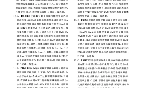 9月高三联考生物答案(1)_2023年9月_029月合集_2024届河南省青桐鸣高三上学期9月月考