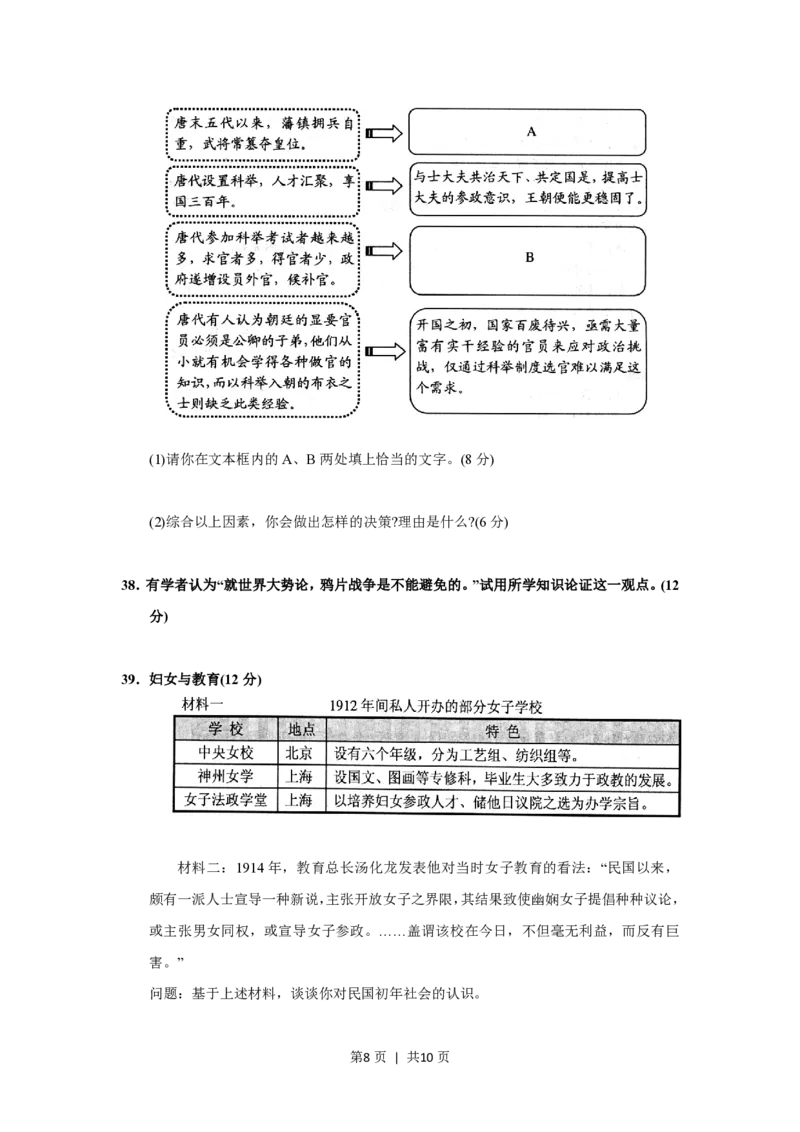 2012年高考历史试卷（上海）（空白卷）_历史历年高考真题_新&middot;PDF版2008-2025&middot;高考历史真题_历史（按省份分类）2008-2025_2008-2017_2019,2024&middot;（上海）历史高考真题