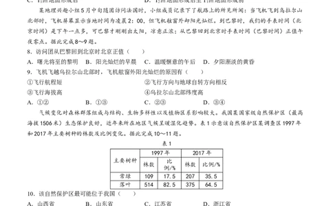 安徽省巢湖市第一中学2024届高三上学期10月月考试题地理(1)_2023年10月_01每日更新_14号_2024届安徽省巢湖市第一中学高三上学期10月月考试题