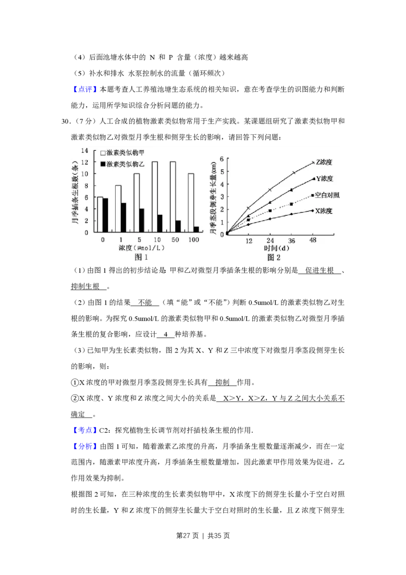 2011年高考生物试卷（江苏）（解析卷）_生物历年高考真题_新&middot;PDF版2008-2025&middot;高考生物真题_生物（按年份分类）2008-2025_2011&middot;高考生物真题