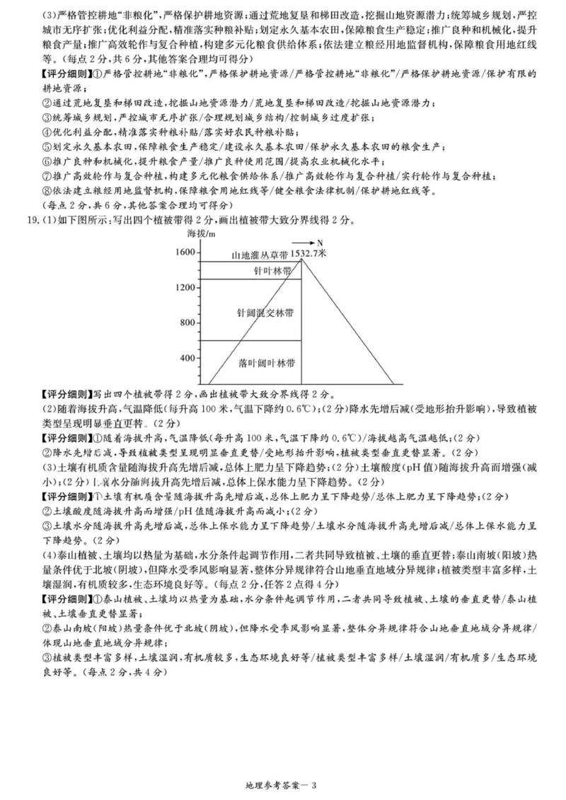 地理答案解析与评分标准（1月期末）(1)_2026年1月_260106湖南省名校联考联合体2025-2026学年高三上学期1月联考（全科）