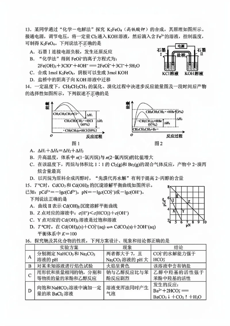 嘉兴高三上(9月基础)-化学试题+答案(1)_2023年10月_01每日更新_3号_2024届浙江省嘉兴高三9月基础测试