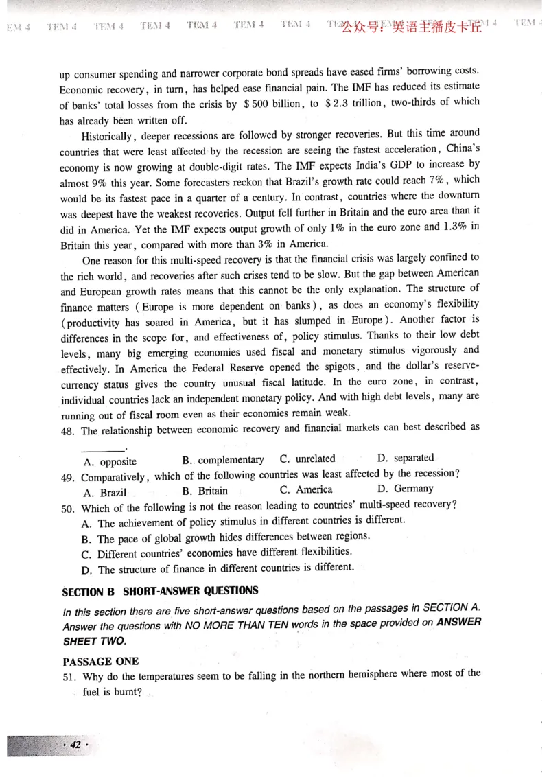 2024年专四预测卷2_2025专四专八真题及备考资料_2025专四备考资料_022025专四预测押题卷13+5套_2024年专四预测押题卷13套（附听力及答案解析）_2024年专四预测卷8套（附听力和答案解析）