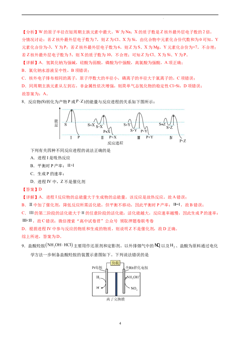化学（福建卷）（全解全析）_2023高考押题卷_学易金卷-2023学科网押题卷（各科各版本）_2023学科网押题卷-学易金卷-化学_化学（福建卷）-学易金卷：2023年高考考前押题密卷