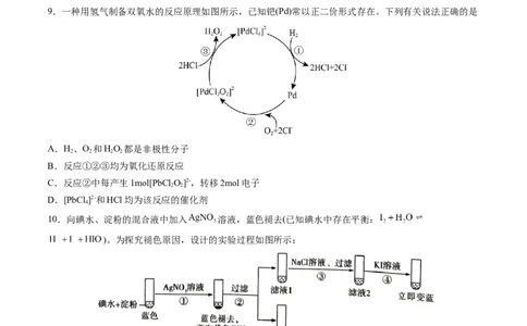 化学-2024届新高三开学摸底考试卷（山东专用）（原卷版）_2024届新高三开学摸底考试卷_化学-2024届新高三开学摸底考试卷_化学-2024届新高三开学摸底考试卷（山东专用）_39569473