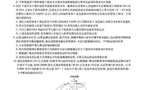安徽六校教研高三上（开学考）-生物试题+答案(1)_2023年9月_029月合集_2024届安徽省六校教育研究会高三入学考试