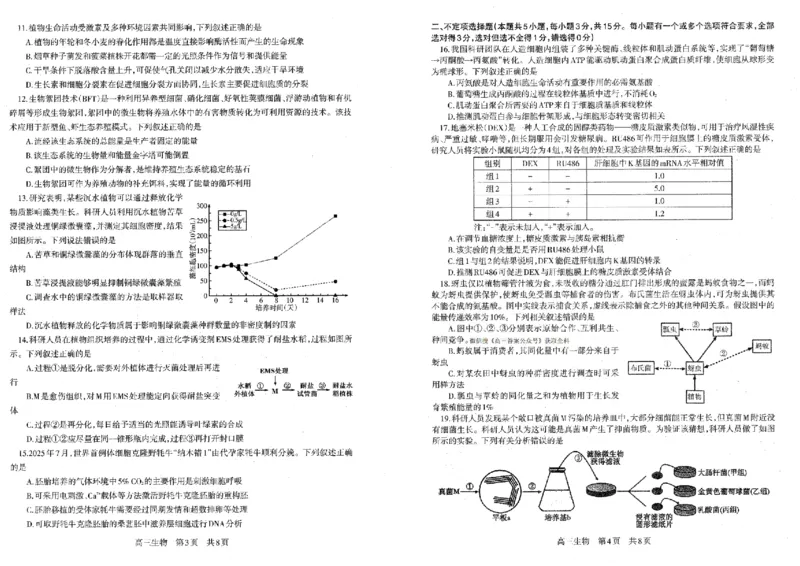 辽宁协作校2025-2026学年度上学期期末考试高三试题生物(1)_2026年1月_260120辽宁协作校2025-2026学年度上学期期末考试高三试题（全科）
