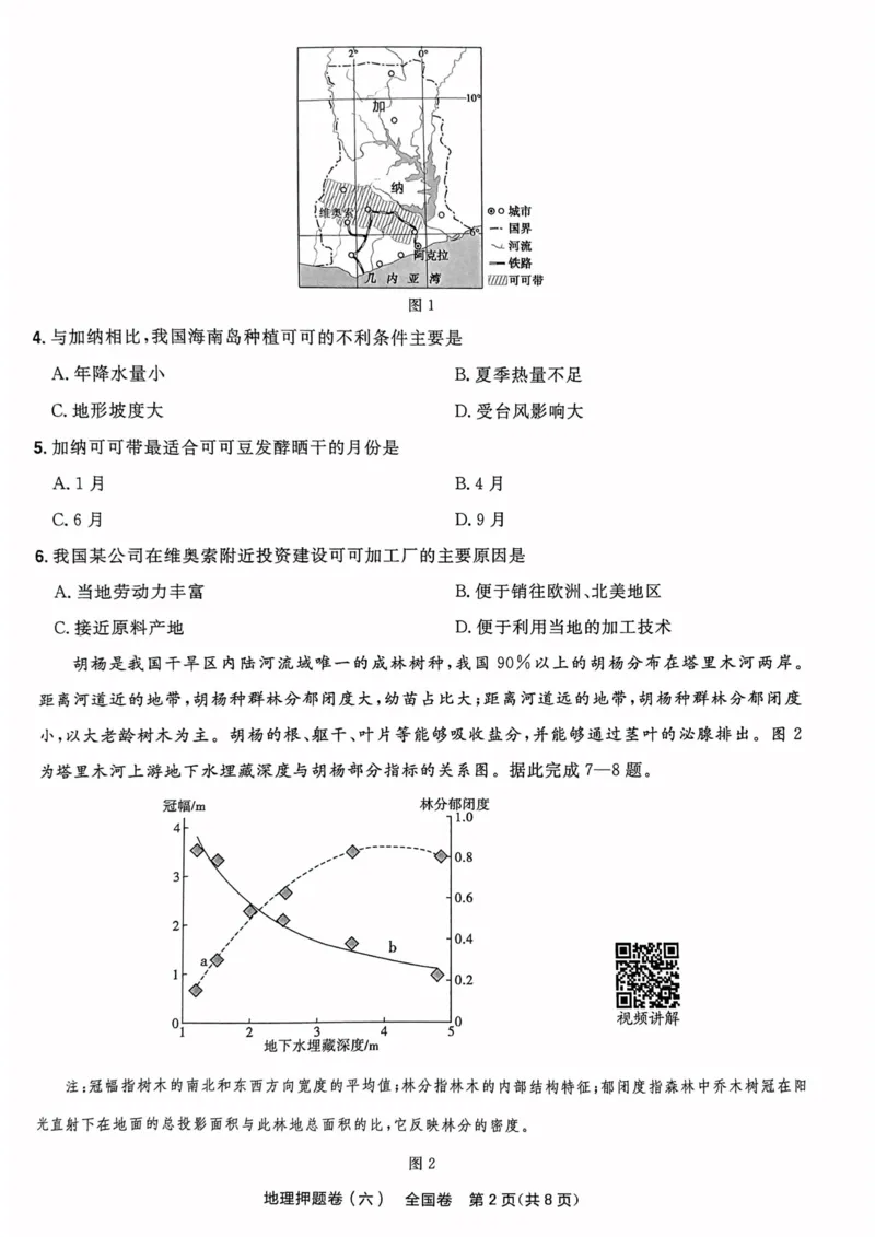 地理试题_2023高考押题卷_2023版天星金考卷最后一卷_全国卷版_最后一卷&middot;地理