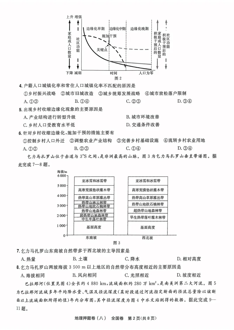 地理试题_2023高考押题卷_2023版天星金考卷最后一卷_全国卷版_最后一卷&middot;地理