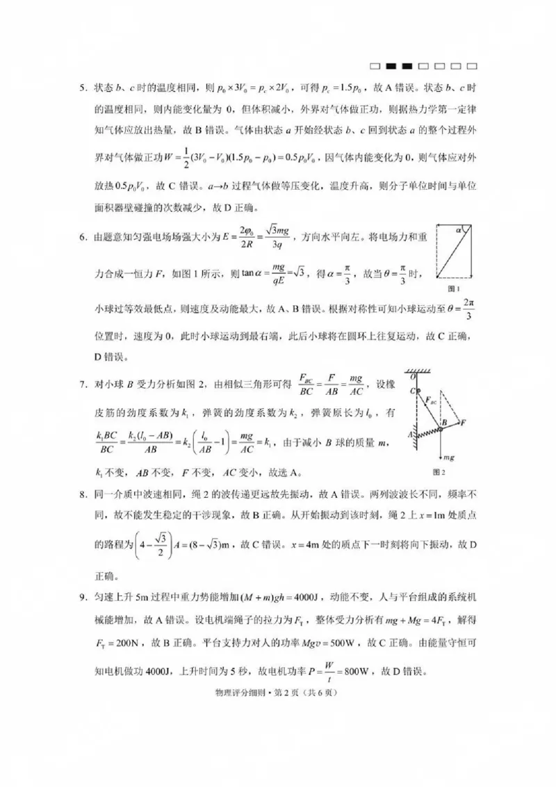 贵州省贵阳第一中学2025届高考适应性月考卷（八）物理答案_2025年5月_250529贵州省贵阳第一中学2025届高考适应性月考卷（八）（全科）