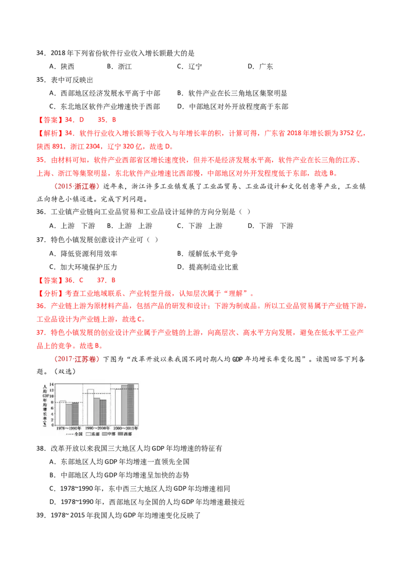 专题14区域和区域发展-十年（2014-2023）高考地理真题分项汇编（解析卷）_近10年高考真题汇编（必刷）_十年（2014-2024）高考地理真题分项汇编（全国通用）