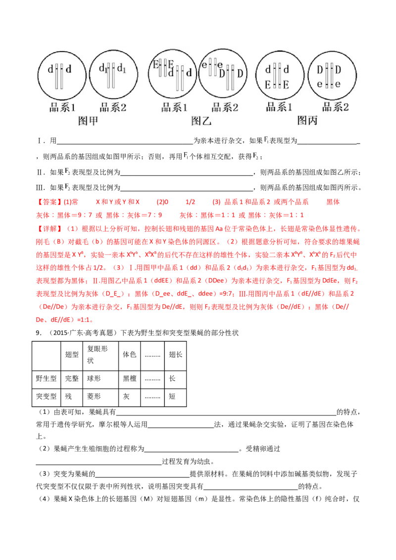 专题13伴性遗传和人类遗传病（解析卷）_近10年高考真题汇编（必刷）_十年（2014-2024）高考生物真题分项汇编（全国通用）_十年（2014-2023）高考生物真题分项汇编（全国通用）