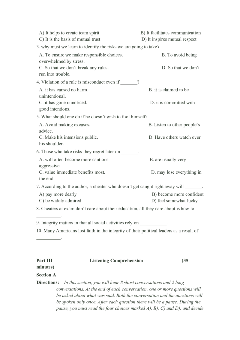 2011年12月英语四级真题（推荐打印）❤_英语四六级整合_英语四六级真题版本二此版为主此文件夹会持续更新_四级真题_1.四级真题+答案解析+听力音频(1989-2025)_2011年12月CET4