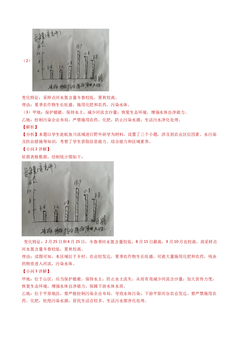 专题13人类与地理环境的协调发展-学易金卷：2023年高考真题和模拟题地理分项汇编（解析卷）_近10年高考真题汇编（必刷）_十年（2014-2024）高考地理真题分项汇编（全国通用）