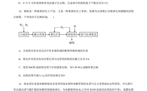 备战2024年高考化学模拟卷（浙江专用）04（考试版）_2024高考押题卷_92024赢在高考全系列_（通用版）2024《赢在高考&middot;黄金预测卷》（九科全）各八套