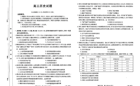 _高三历史试题_2023年8月_01每日更新_29号_2024届山西省高三金太阳8月联考（24-04C）_山西2024届高三金太阳8月联考（24-04C）历史