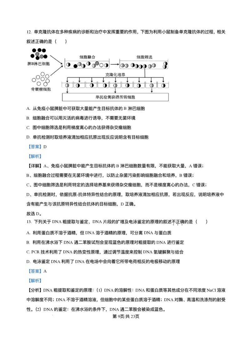 辽宁省七校协作体2026届高三上学期期初联考生物试卷（含解析）_2025年9月_250905辽宁省七校协作体2026届高三上学期期初联考（全科）_辽宁省七校协作体2026届高三上学期期初联考生物
