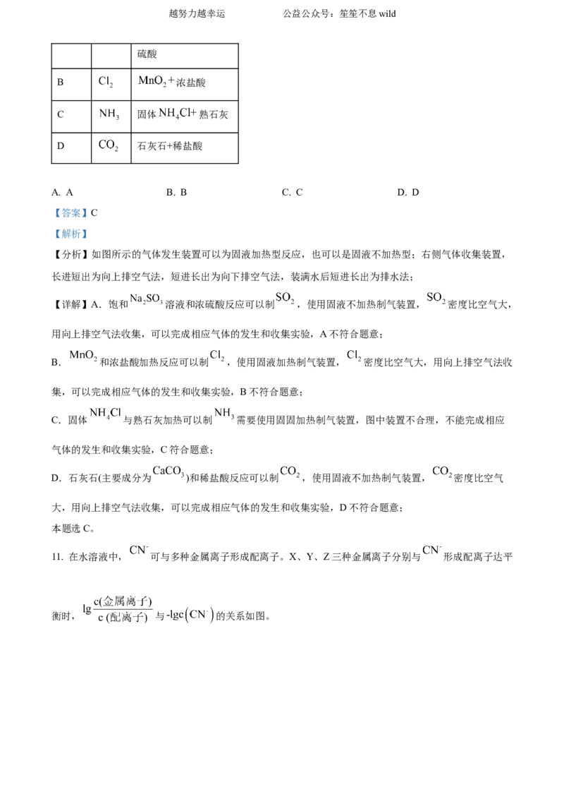 精品解析：2024年高考真题河北卷化学试题（解析版）_高考真题全网收集_化学_2024年新高考河北卷化学高考真题解析（参考版）