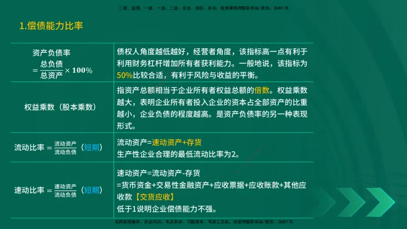 25一建《工程经济》预测金点在线版_2026年一级建造师_2026年一建经济_2025年一建经济SVIP_04-冲刺串讲✿考点强化✿小灶集训_42-经济《黄金预测金点》杨老师YL_讲义
