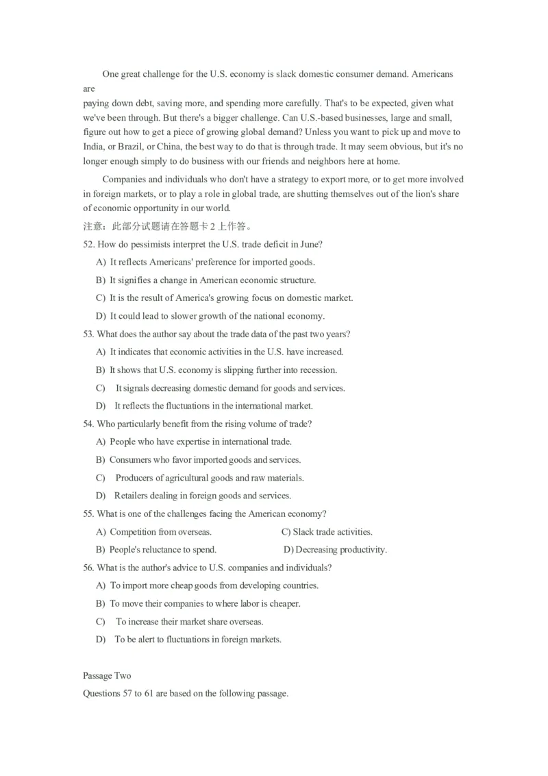 2011年12月大学英语六级真题_英语四六级整合_英语四六级真题版本二此版为主此文件夹会持续更新_六级真题_1.六级真题+答案解析+听力音频_2011年12月CET6