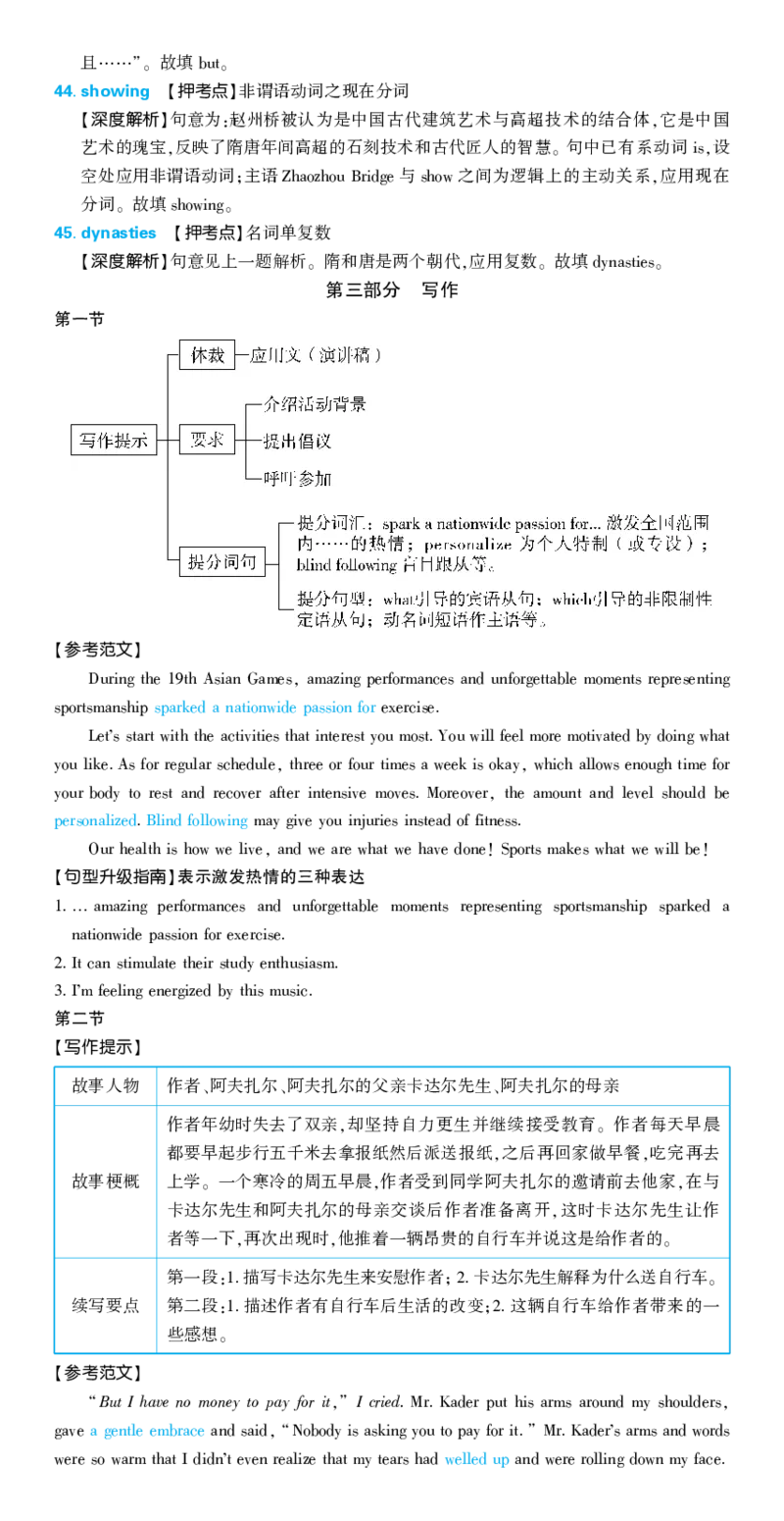 押题卷鲁粤版英语-答案5_2024高考押题卷_42024理想树全系列_2024（理想树）系列_（鲁粤版）2024《高考必刷卷&middot;押题卷》英语_2024高考必刷卷押题卷英语新高考鲁粤版图书答案