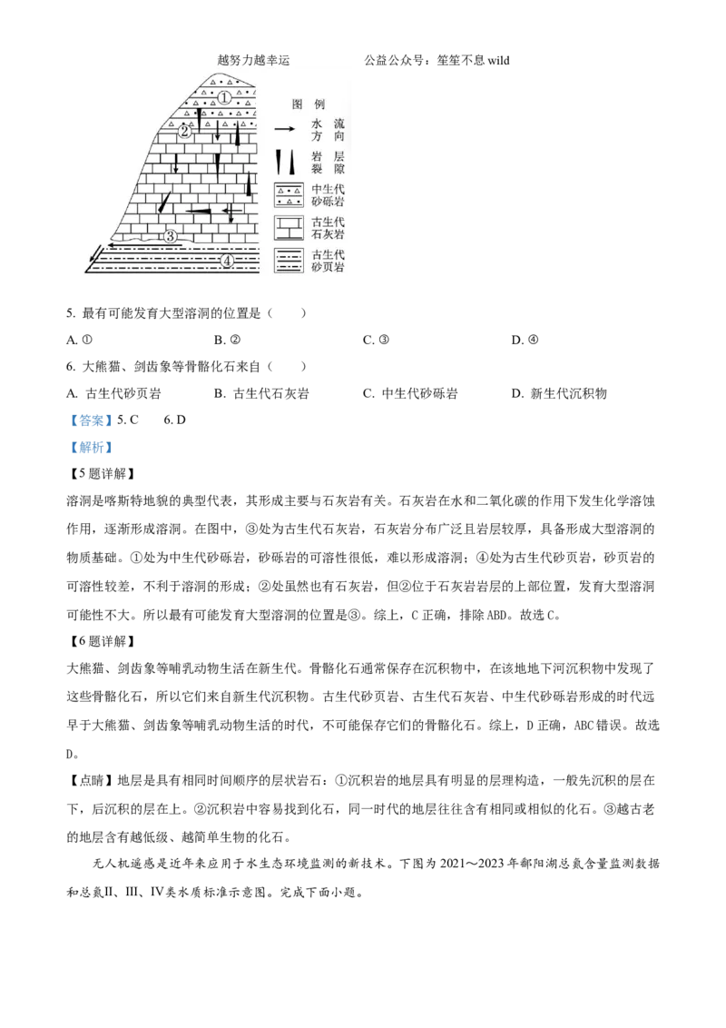 精品解析：2024年浙江省高考地理真题（6月）（解析版）_高考真题全网收集_地理_精品解析：2024年新高考6月浙江卷地理高考真题解析（参考版）