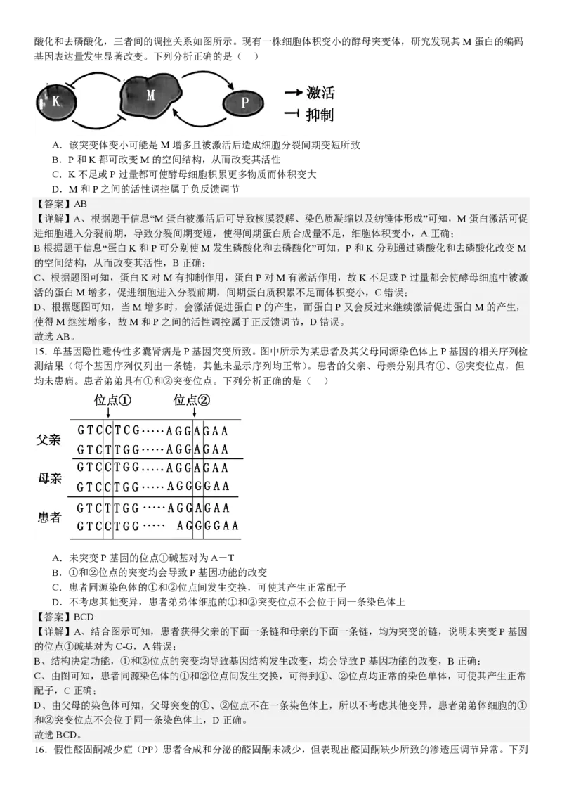 河北生物-答案-p_近10年高考真题汇编（必刷）_2024年高考真题_高考真题（截止6.29）_其他地方卷（目前搜集不完整）_河北卷（物、化、生）
